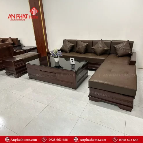 Trang Chủ 115 bo ban ghe sofa go soi hien dai f 1306 1