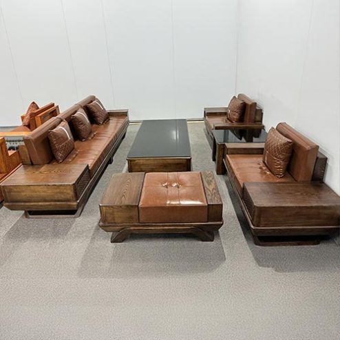 Bộ Bàn Ghế Sofa Gỗ Sồi Hiện Đại F-1360