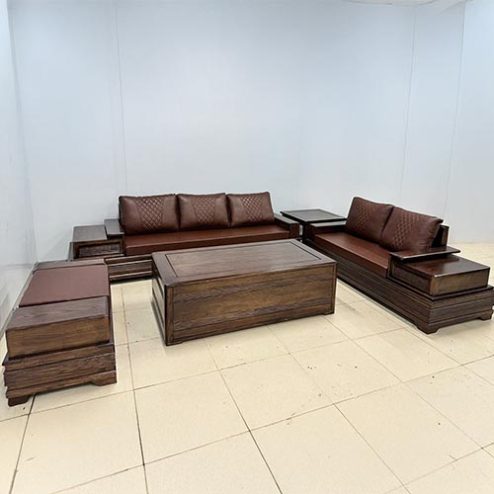 Bộ Bàn Ghế Sofa Gỗ Sồi Phòng Khách Thiết Kế Hiện Đại F1344
