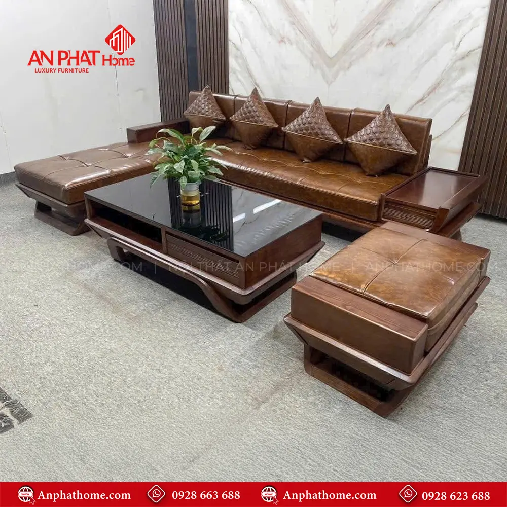 Bộ Sofa Gỗ Sồi Nga Mẫu Chữ L Sang Trọng F-1345 3 Bộ Sofa Gỗ Sồi Nga Mẫu Chữ L Sang Trọng F-1345, Sofa góc, Sofa phòng khách, Sofa gỗ, Sofa đẹp, Bàn ghế gỗ, Là sự kết khéo léo từ đôi bàn tay tài hoa của những nghệ nhân lâu năm giàu kinh nghiệm, cùng những đường nét thiết kế hiện đại, Chi tiết đục sắc nét, Sản phẩm của AN PHÁT HOME được kiểm tra nghiêm ngặt qua các khâu, chọn gỗ, làm mộc, đánh giấy giáp, phun sơn, Mọi công đoạn đều được tuân thủ đúng đủ quy trình sản xuất, để mang lại những sản phẩm tốt nhất, giá trị nhất đến tay khách hàng.