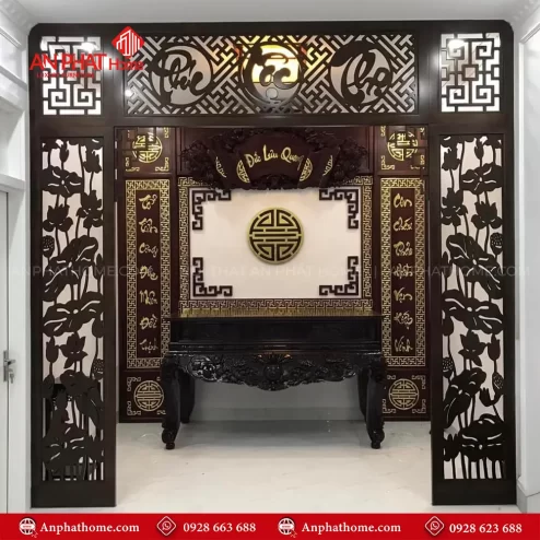 Cửa Vách Kết Hợp Vách Ốp Phòng Thờ VN-4374