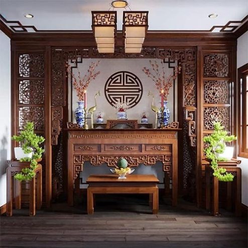 Cửa Vách Phòng Thờ Hiện Đại VN-4384