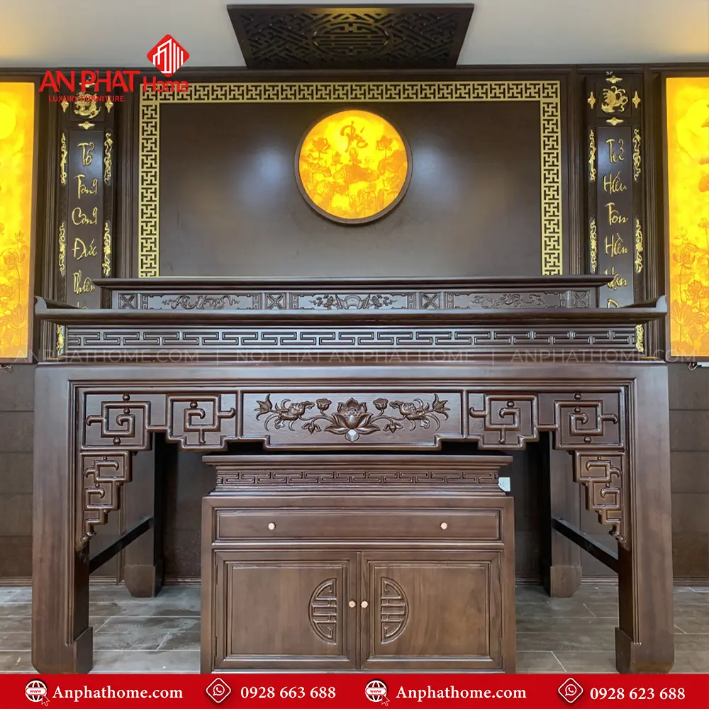 Không Gian Phòng Thờ Gỗ Gụ Cao Cấp BT-2471 12 Không Gian Phòng Thờ Gỗ Gụ Cao Cấp BT-2471