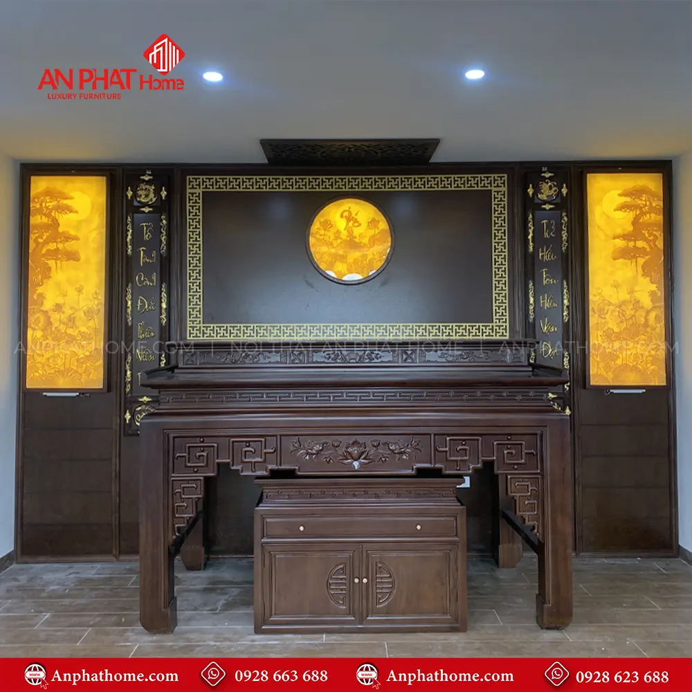 Không Gian Phòng Thờ Gỗ Gụ Cao Cấp BT-2471 11 Không Gian Phòng Thờ Gỗ Gụ Cao Cấp BT-2471