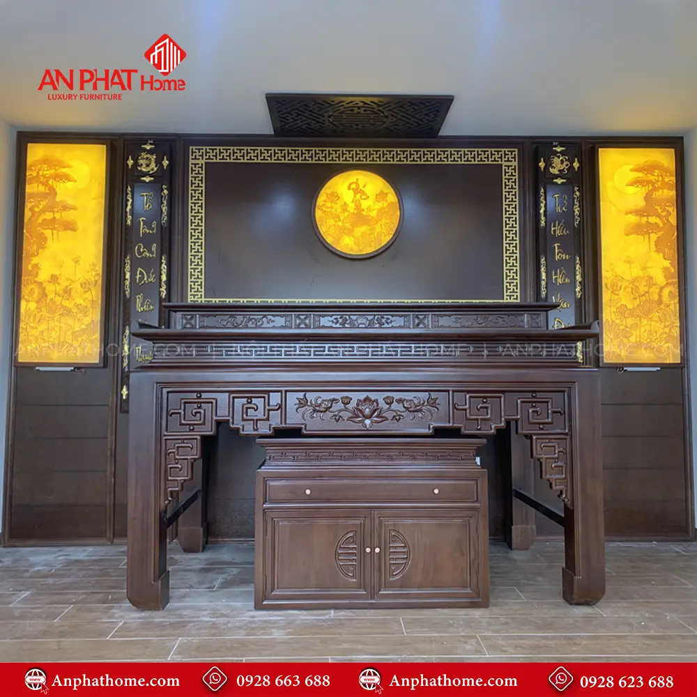 Không Gian Phòng Thờ Gỗ Gụ Cao Cấp BT-2471 10 Không Gian Phòng Thờ Gỗ Gụ Cao Cấp BT-2471