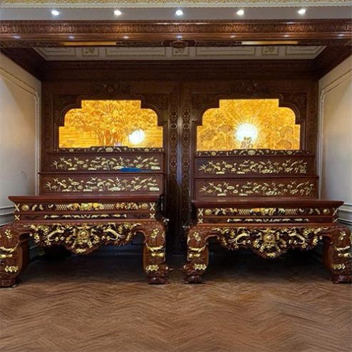Không Gian Sập Thờ Phật Và Gia Tiên Cao Cấp BT-2528
