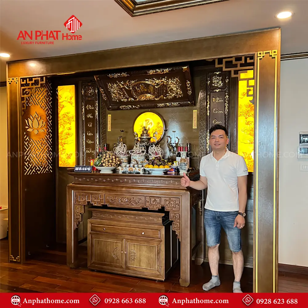 Không Gian Thờ Chung Với Phòng Khách Đẹp BT-2560 15 Không Gian Thờ Chung Với Phòng Khách Đẹp BT-2560