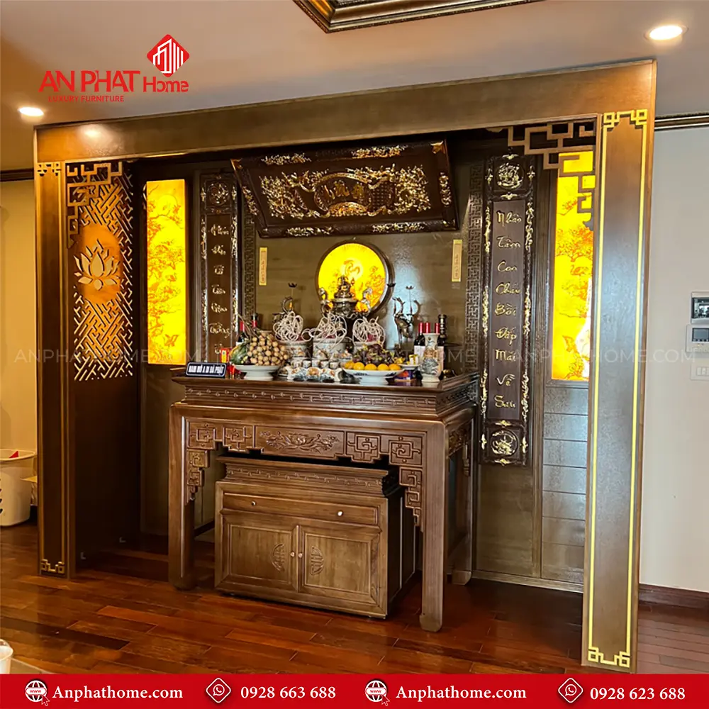 Không Gian Thờ Chung Với Phòng Khách Đẹp BT-2560 11 Không Gian Thờ Chung Với Phòng Khách Đẹp BT-2560