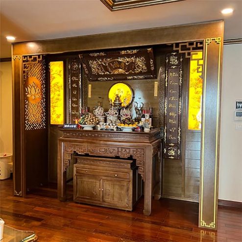 Không Gian Thờ Chung Với Phòng Khách Đẹp BT-2560