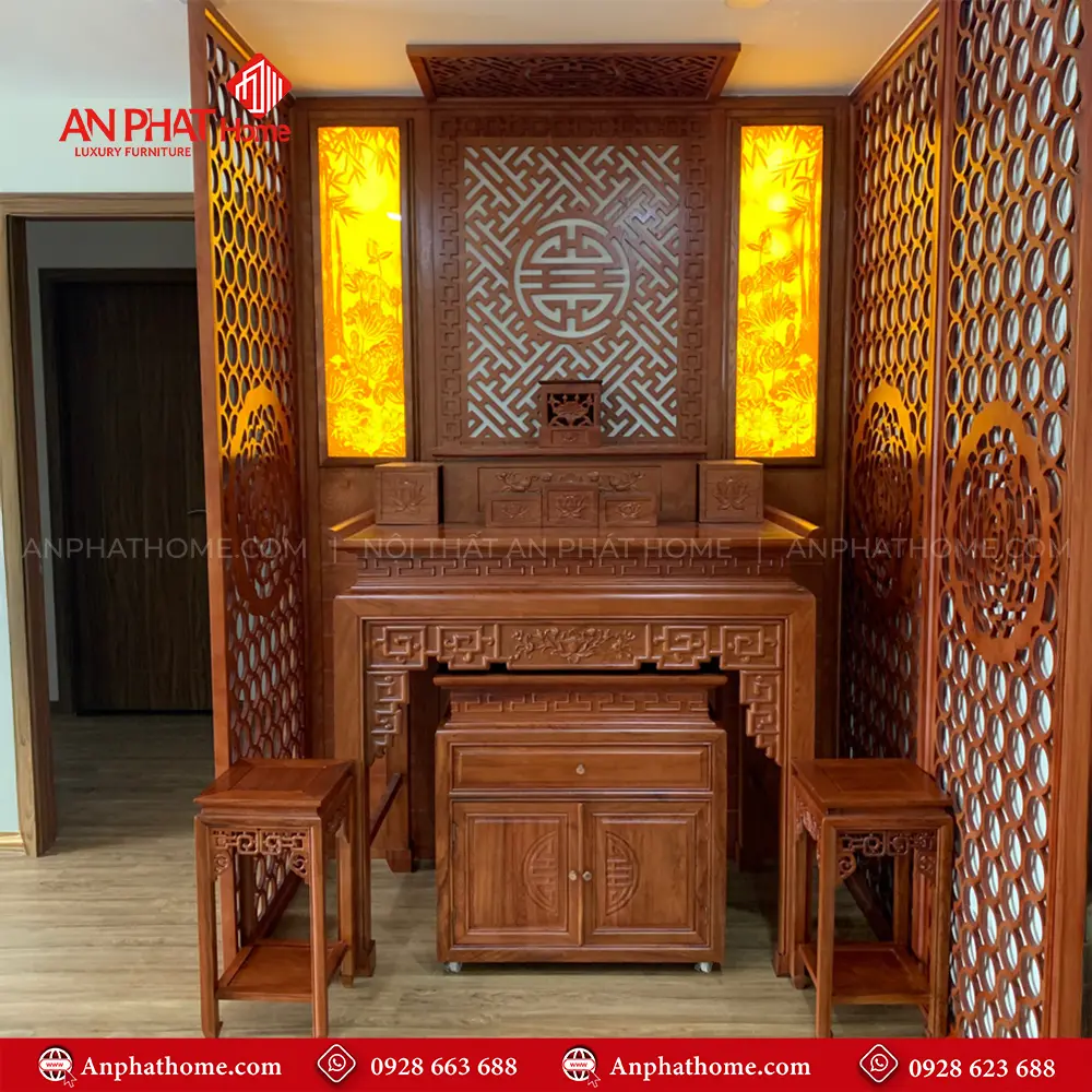 Không Gian Thờ Đẹp Gỗ Hương Đá BT-2477 12 Không Gian Thờ Đẹp Gỗ Hương Đá BT-2477