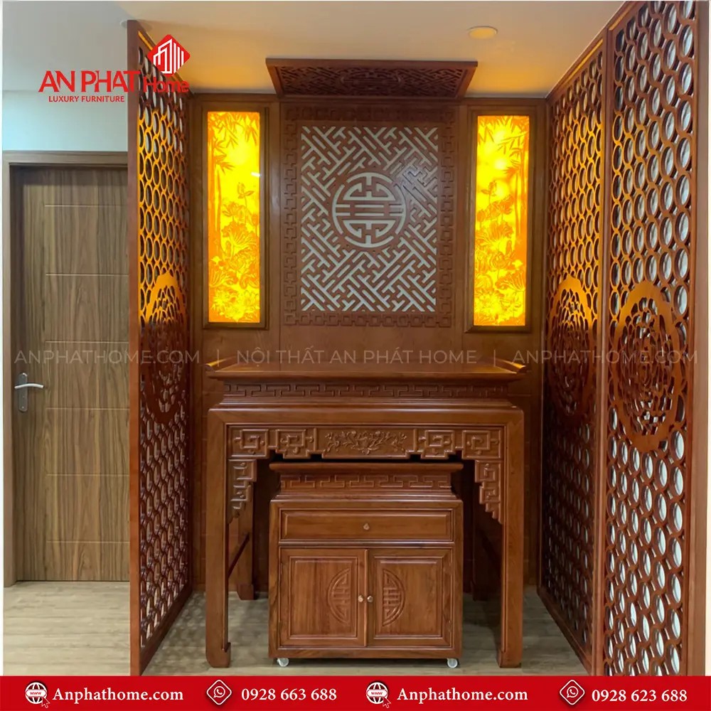 Không Gian Thờ Đẹp Gỗ Hương Đá BT-2477 9 Không Gian Thờ Đẹp Gỗ Hương Đá BT-2477