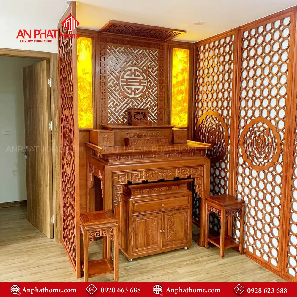 Không Gian Thờ Đẹp Gỗ Hương Đá BT-2477 10 Không Gian Thờ Đẹp Gỗ Hương Đá BT-2477