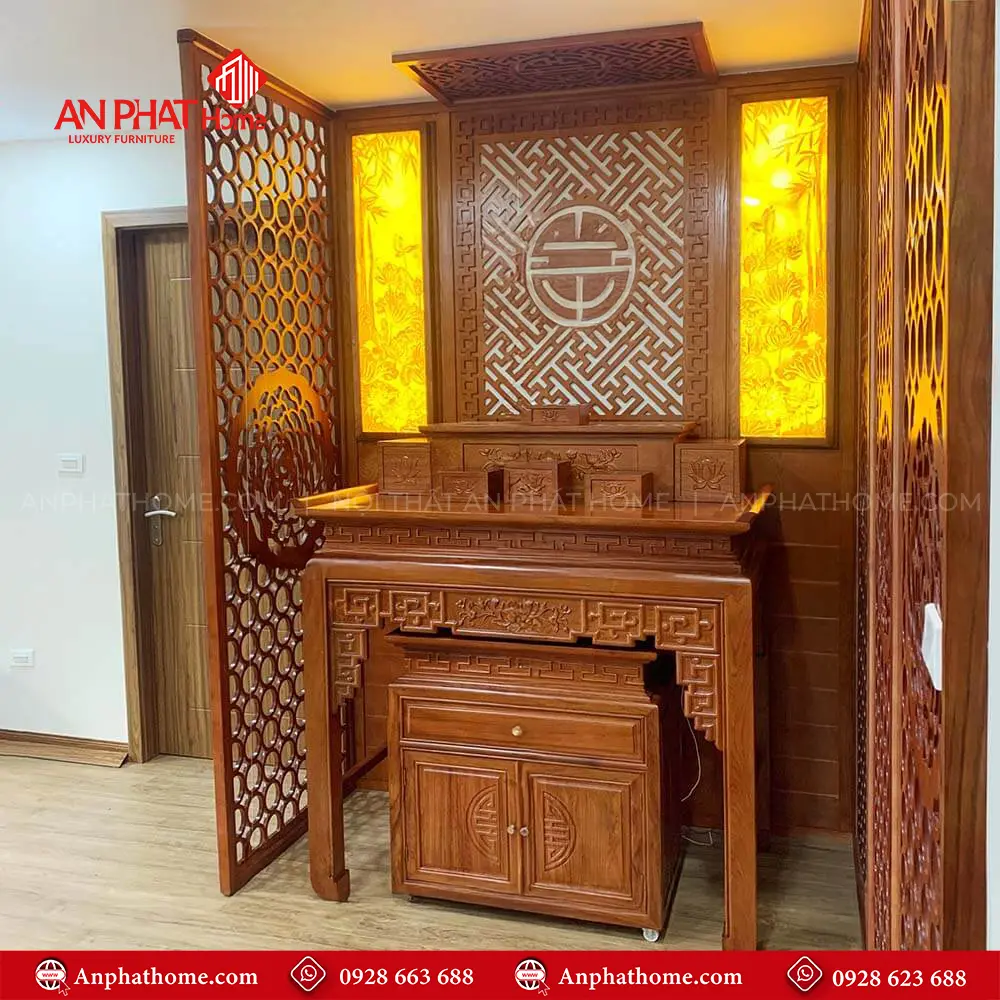 Không Gian Thờ Đẹp Gỗ Hương Đá BT-2477 11 Không Gian Thờ Đẹp Gỗ Hương Đá BT-2477