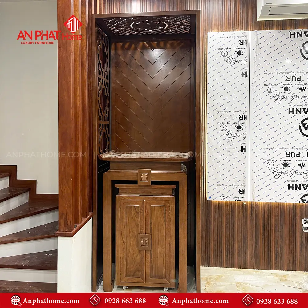 Mẫu Bàn Thờ Chung Cư Hiện Đại BT-2553 12 Mẫu Bàn Thờ Chung Cư Hiện Đại BT-2553