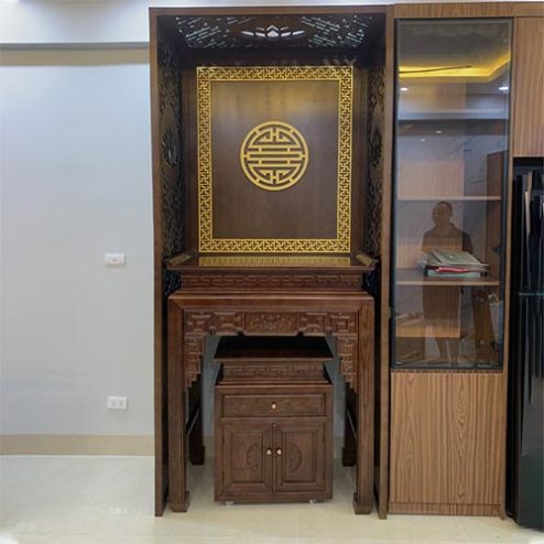 Mẫu Bàn Thờ Gia Tiên Cho Nhà Chung Cư BT-2524
