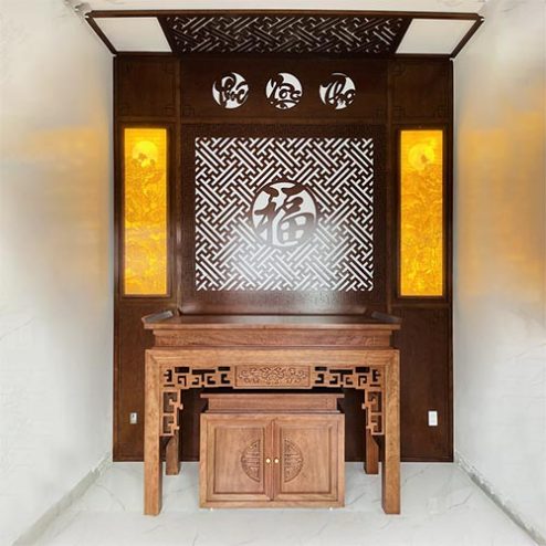 Mẫu Bàn Thờ Gia Tiên Đẹp BT-2571