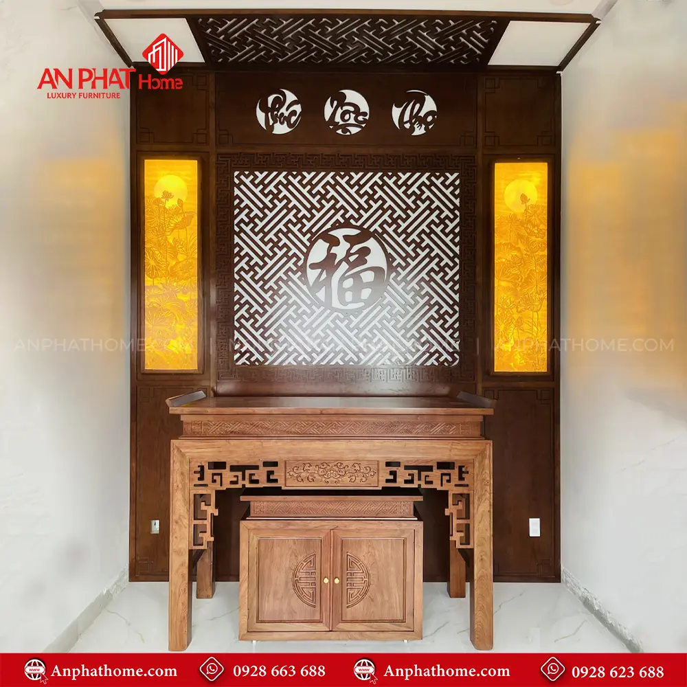 Mẫu Bàn Thờ Gia Tiên Đẹp BT-2571 12 Mẫu Bàn Thờ Gia Tiên Đẹp BT-2571