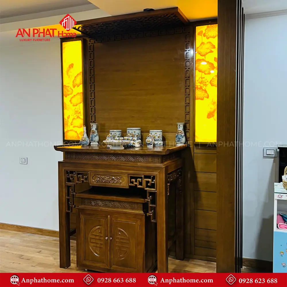 Mẫu Bàn Thờ Gia Tiên Hiện Đại Gỗ Gụ BT-2490 13 Mẫu Bàn Thờ Gia Tiên Hiện Đại Gỗ Gụ BT-2490