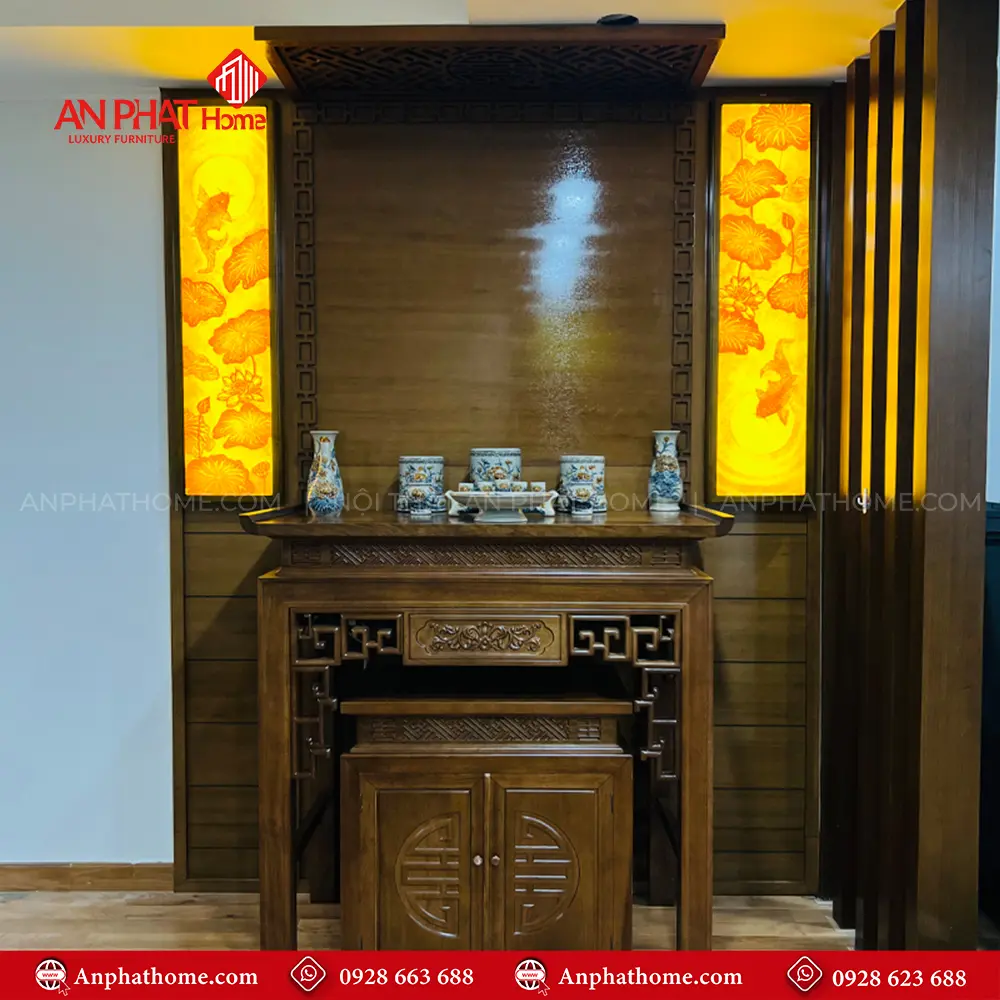 Mẫu Bàn Thờ Gia Tiên Hiện Đại Gỗ Gụ BT-2490 14 Mẫu Bàn Thờ Gia Tiên Hiện Đại Gỗ Gụ BT-2490