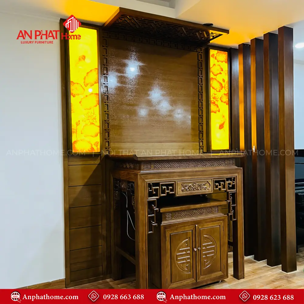 Mẫu Bàn Thờ Gia Tiên Hiện Đại Gỗ Gụ BT-2490 12 Mẫu Bàn Thờ Gia Tiên Hiện Đại Gỗ Gụ BT-2490