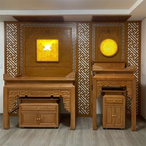 Mẫu Bàn Thờ Phật Và Gia Tiên Hiện Đại BT-2572