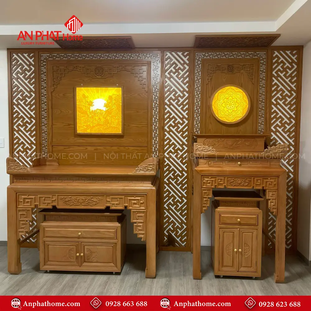 Mẫu Bàn Thờ Phật Và Gia Tiên Hiện Đại BT-2572 9 Mẫu Bàn Thờ Phật Và Gia Tiên Hiện Đại BT-2572