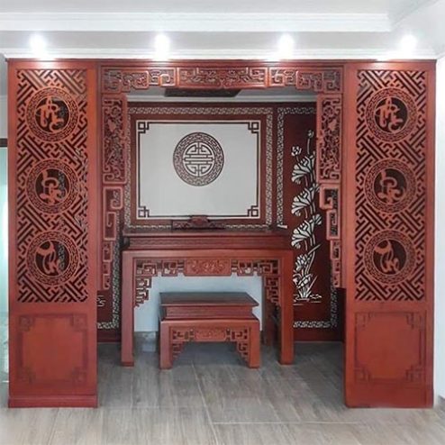 Mẫu Cửa Vách Phòng Thờ Đẹp Gỗ MDF VN-4388