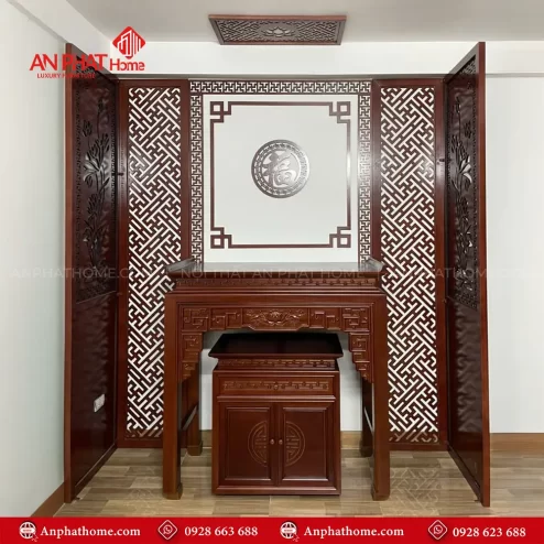 Mẫu Thiết Kế Vách Bàn Thờ Đơn Giản Đẹp VN-4407