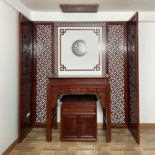 Mẫu Thiết Kế Vách Bàn Thờ Đơn Giản Đẹp VN-4407