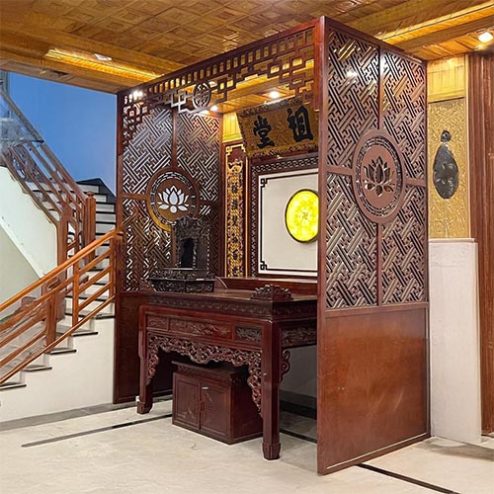 Mẫu Thiết Kế Vách Ngăn Phòng Thờ Đẹp VN-4419