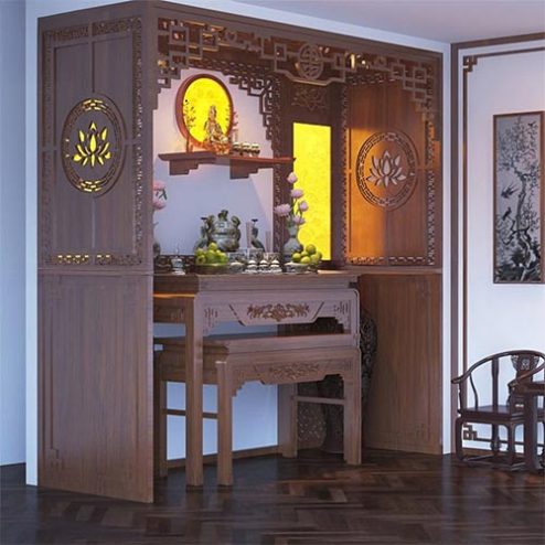 Mẫu Vách 2 Bên Hiện Đại Cho Bàn Thờ VN-4420