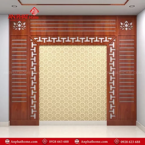 Mẫu Vách Bàn Thờ Đẹp Gỗ MDF VN-4305