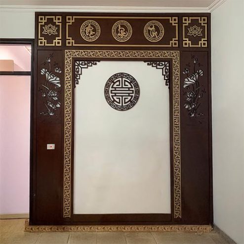 Mẫu Vách Bàn Thờ Đẹp Hiện Đại VN-4342