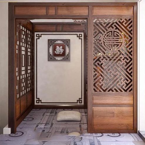 Mẫu Vách Ngăn Không Gian Thờ Gỗ Tự Nhiên VN-4392