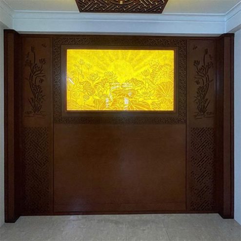 Mẫu Vách Ốp Phòng Thờ Hiện Đại VN-4343