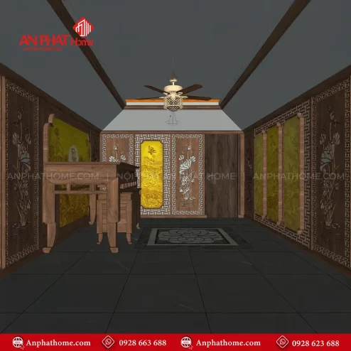 mau vach phong tho biet thu ket hop tranh truc chi vn 436500008