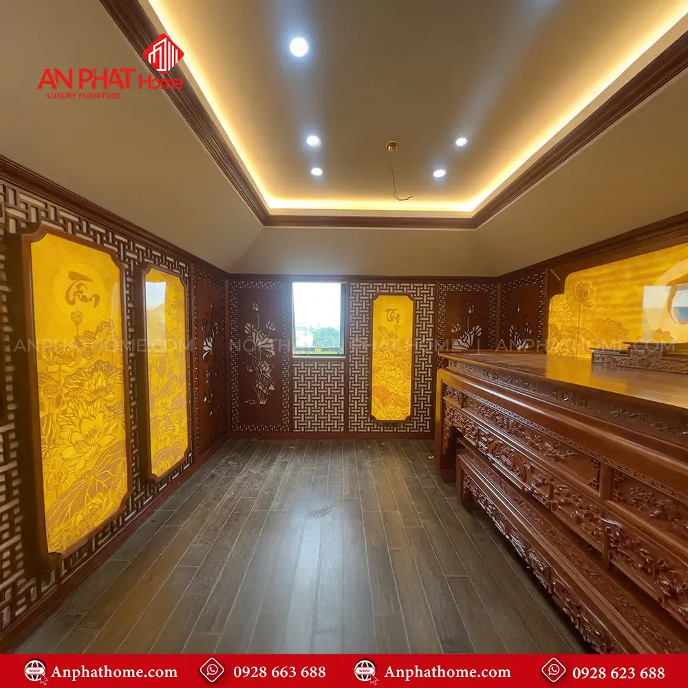 Phòng Thờ Biệt Thự Cao Cấp Gỗ Hương Đá BT-2583 18 Phòng Thờ Biệt Thự Cao Cấp Gỗ Hương Đá BT-2583