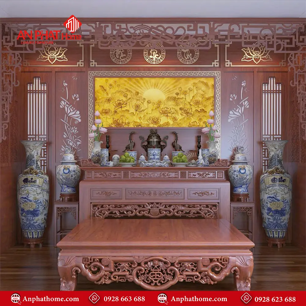 Phòng Thờ Cao Cấp Gỗ Hương BT-2405 3 Phòng Thờ Cao Cấp Gỗ Hương BT-2405