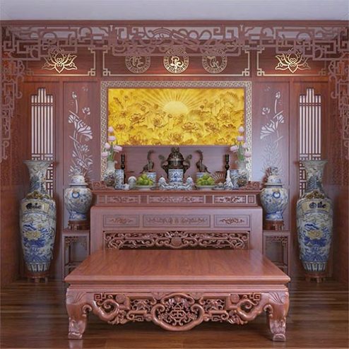 Phòng Thờ Cao Cấp Gỗ Hương BT-2405