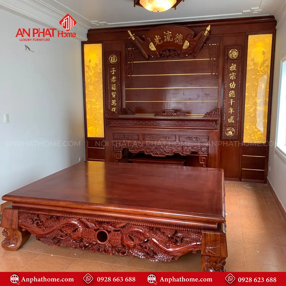 Phòng Thờ Cổ Điển Gỗ Gõ Đỏ BT-2485 10 Phòng Thờ Cổ Điển Gỗ Gõ Đỏ BT-2485