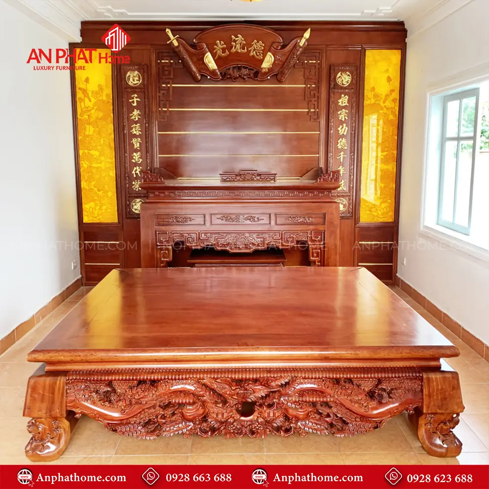 Phòng Thờ Cổ Điển Gỗ Gõ Đỏ BT-2485 12 Phòng Thờ Cổ Điển Gỗ Gõ Đỏ BT-2485