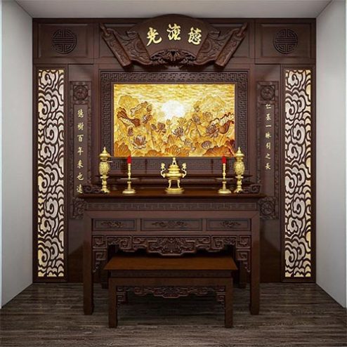 Phòng Thờ Đẹp Cổ Điển Sang Trọng BT-2492