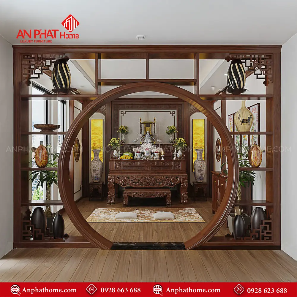 Phòng Thờ Đẹp Gỗ Gụ BT-2481 12 Phòng Thờ Đẹp Gỗ Gụ BT-2481