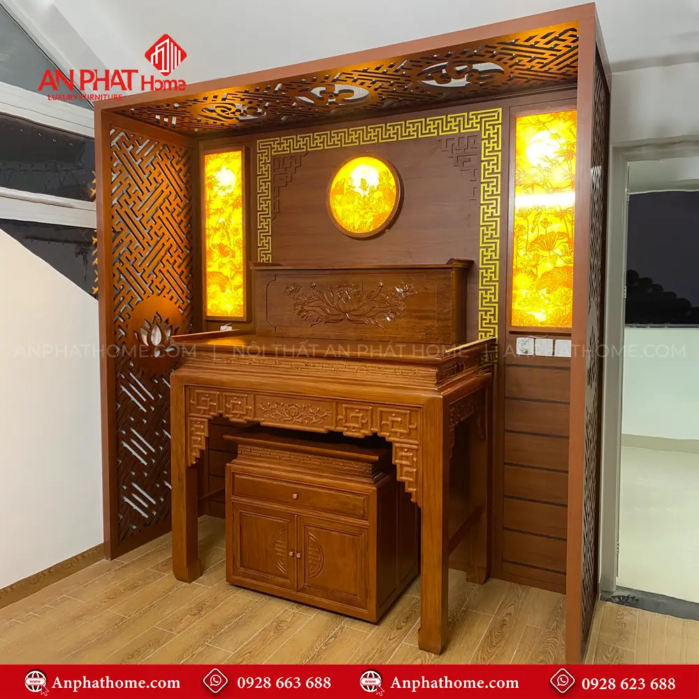 Phòng Thờ Đẹp Gỗ Hương BT-2566 11 Phòng Thờ Đẹp Gỗ Hương BT-2566