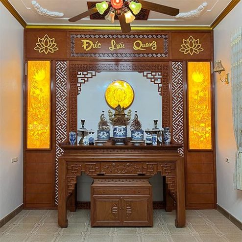 Phòng Thờ Đẹp Gỗ Hương Đá BT-2537