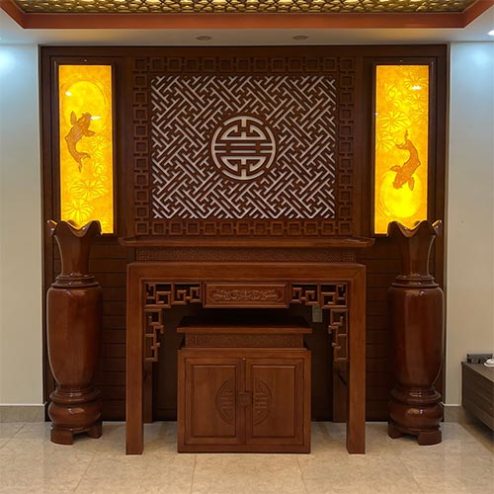Phòng Thờ Đẹp Hiện Đại Gỗ Hương BT-2480
