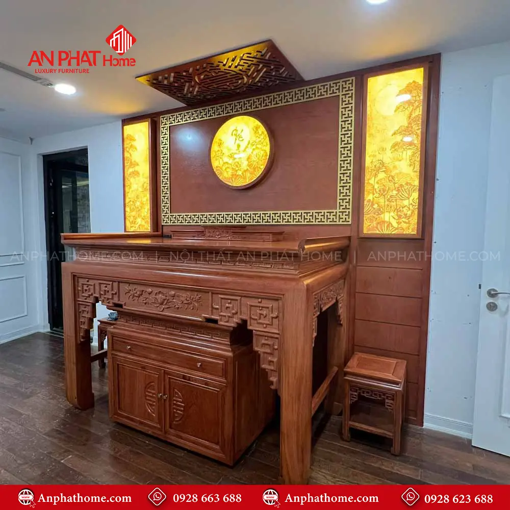 Phòng Thờ Gia Tiên Gỗ Hương Đá BT-2496 8 Phòng Thờ Gia Tiên Gỗ Hương Đá BT-2496