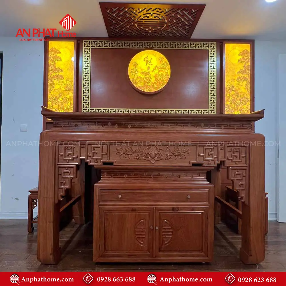 Phòng Thờ Gia Tiên Gỗ Hương Đá BT-2496 7 Phòng Thờ Gia Tiên Gỗ Hương Đá BT-2496