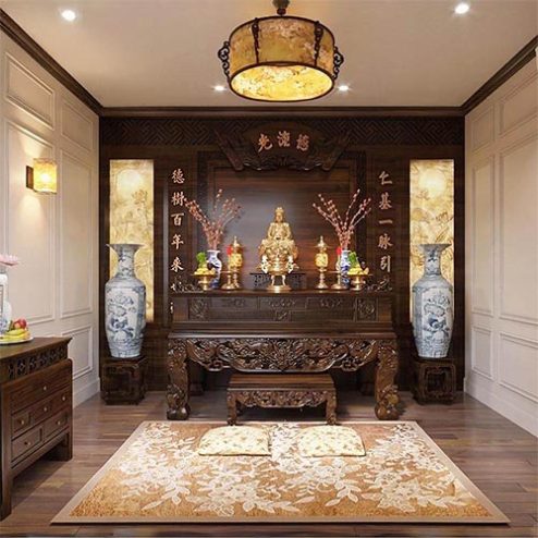 Sập Thờ Đẹp Kết Hợp Phòng Thờ Sang Trọng BT-2493
