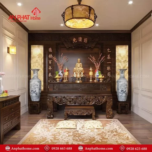 Sập Thờ Đẹp Kết Hợp Phòng Thờ Sang Trọng BT-2493